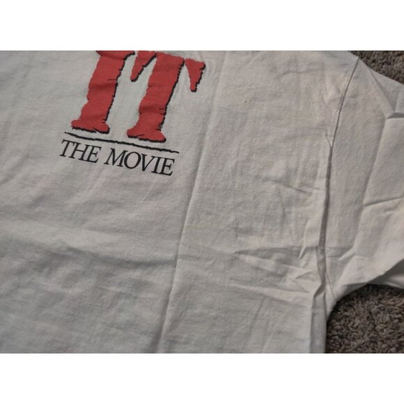 IT The Movie Shirt Adult Mens Medium White Red Evil Clown Short Sleeve - Picture 12 of 16